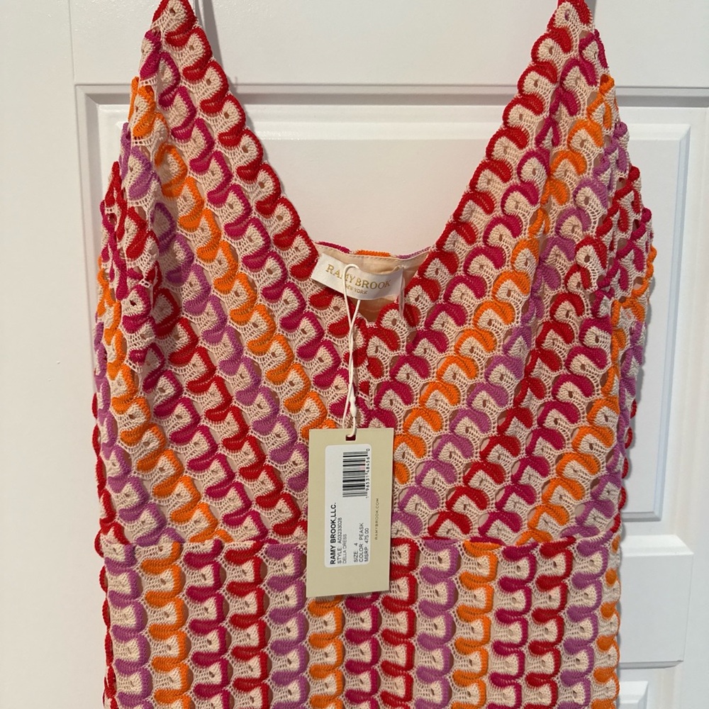 NWT Ramy Brook Knit Della Dress Pink/Purple/Orange $475 - Picture 5 of 5